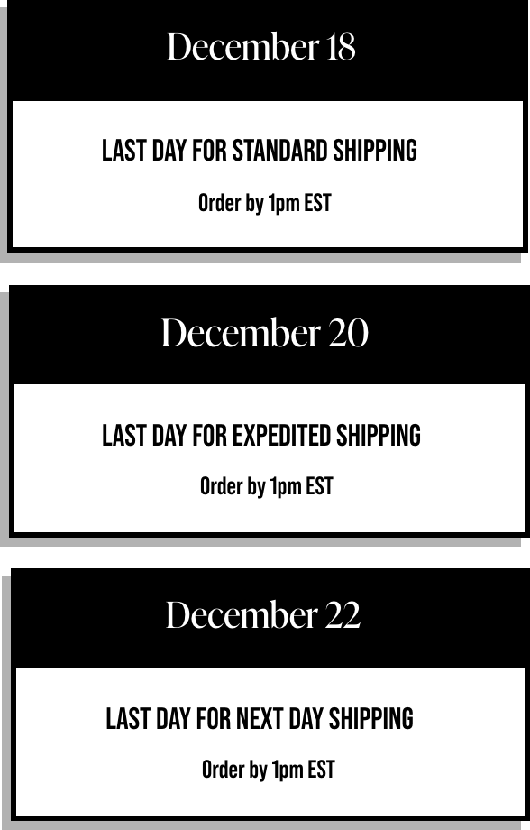 Key Shipping Dates